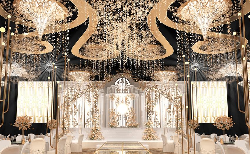 安宁花木兰喜事汇金色大厅效果展示